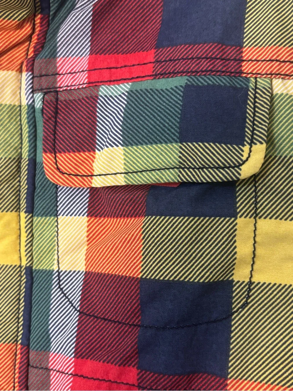 Mini Boden Multicolor Plaid Hooded Jacket Size 3-4 Fall Winter Coat Boys Girls